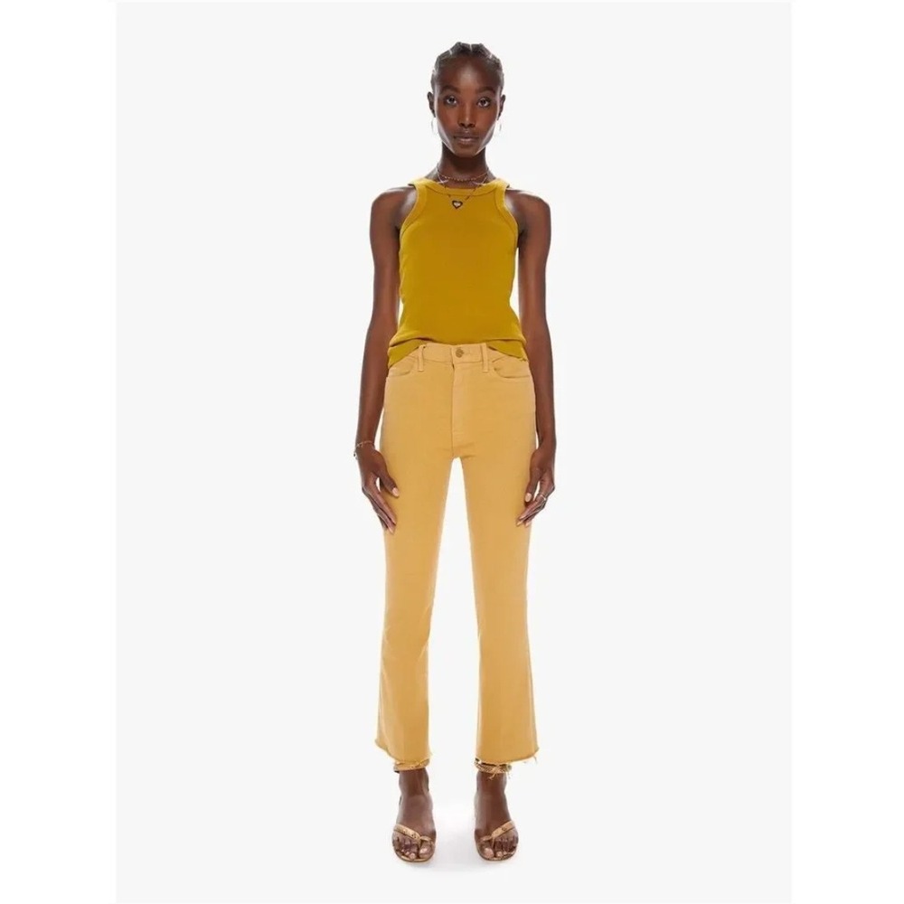 Mother The Hustler Ankle Fray Jeans Womens 28 Second Chance High Rise Flare